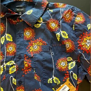 New with Tags | Brixton Relaxed Fit Button up with Floral Print | XXL